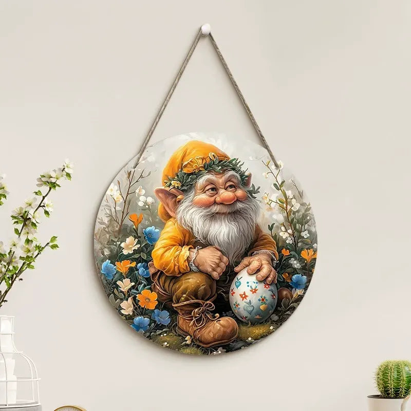 Velikonoční závěsný věnec se zajíčkem a lapačem slunce 🌸 | Druhý kus za polovic