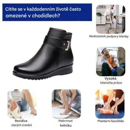 Měkké a pohodlné dámské boty vyrobené z pravé vlny a prémiové kůže (podpora klenby - usnadňuje chůzi)🔥🔥